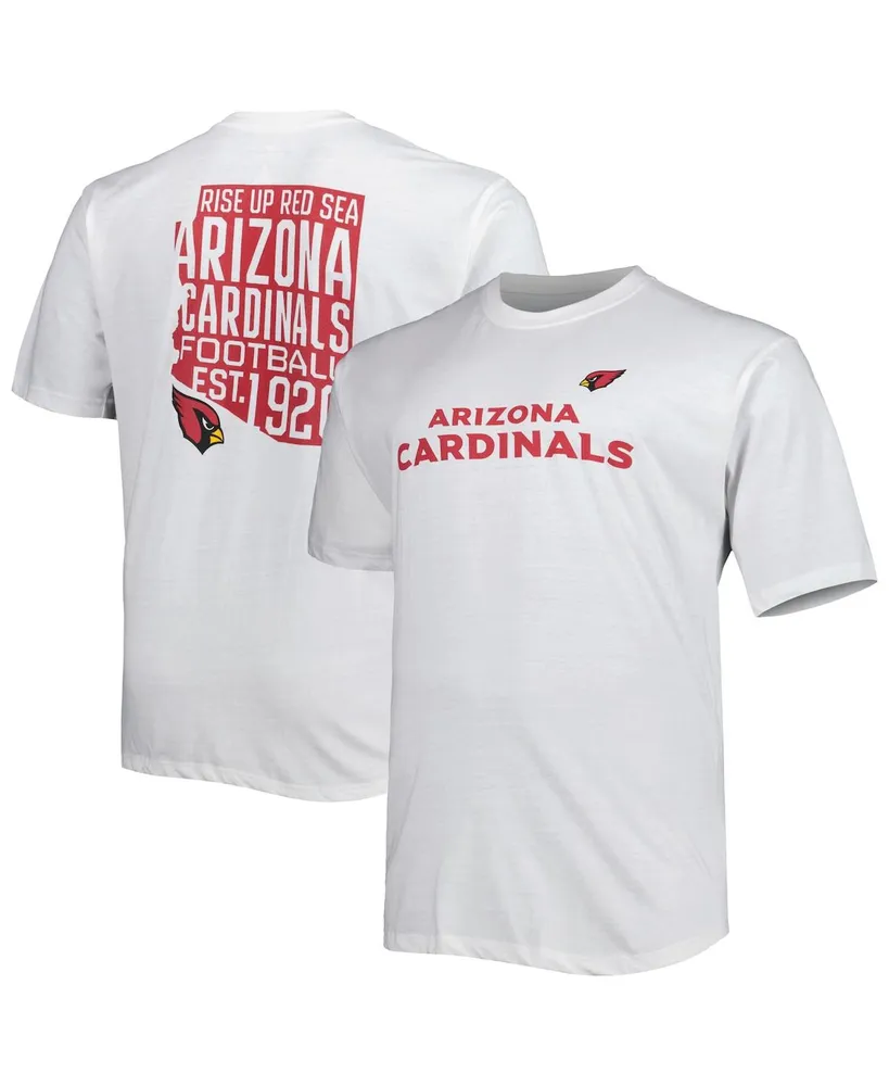 Men's Fanatics White Arizona Cardinals Big and Tall Hometown Collection Hot Shot T-shirt