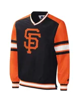 Men's Starter Black San Francisco Giants Yardline Pullover Windbreaker