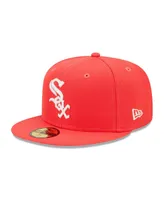 Men's New Era Red Chicago White Sox Lava Highlighter Logo 59FIFTY Fitted Hat