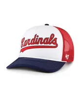 Men's '47 Brand White St. Louis Cardinals Foam Front Script Trucker Snapback Hat