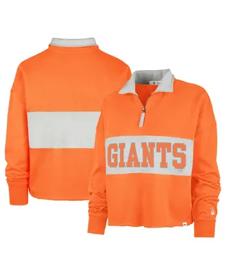 Women's '47 Brand Orange San Francisco Giants City Connect Bae Remi Quarter-Zip Jacket