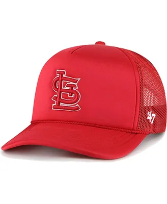 Men's '47 Brand Red St. Louis Cardinals Foam Logo Trucker Snapback Hat