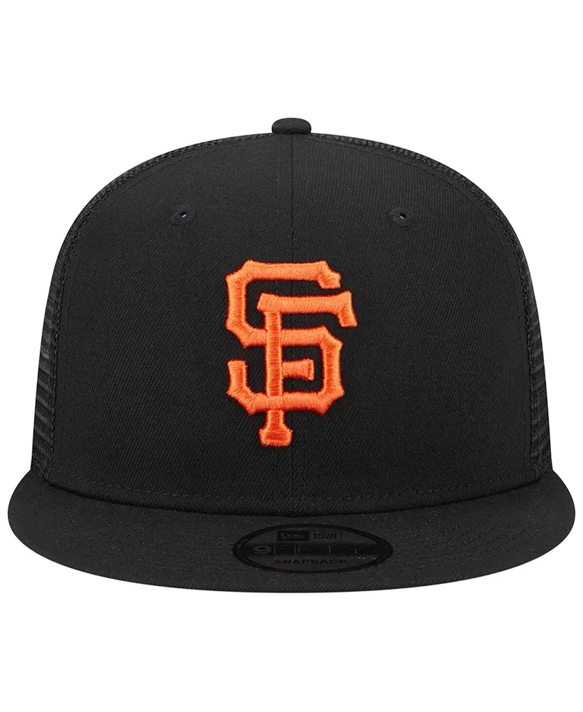 Men's New Era Black San Francisco Giants Team Color Trucker 9FIFTY Snapback Hat