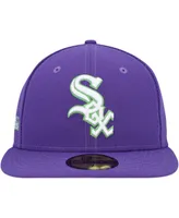 Men's New Era Purple Chicago White Sox Lime Side Patch 59FIFTY Fitted Hat