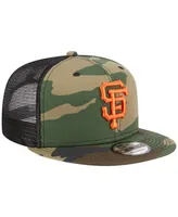 Men's New Era Camo San Francisco Giants Woodland Camo Trucker 9FIFTY Snapback Hat