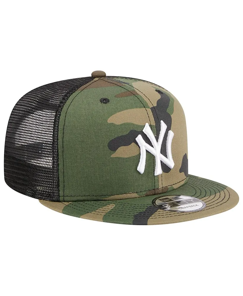 Men's New Era Camo New York Yankees Woodland Camo Trucker 9FIFTY Snapback Hat