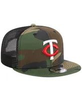 Men's New Era Camo Minnesota Twins Woodland Camo Trucker 9FIFTY Snapback Hat