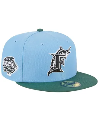 Men's New Era Sky Blue, Cilantro Florida Marlins 2003 World Series Cooperstown Collection 59FIFTY Fitted Hat