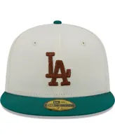Men's New Era White Los Angeles Dodgers Cooperstown Collection Camp 59FIFTY Fitted Hat