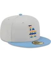 Men's New Era Natural Los Angeles Dodgers Beach Front 59FIFTY Fitted Hat