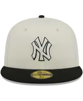 Men's New Era Stone, Black New York Yankees Chrome 59FIFTY Fitted Hat