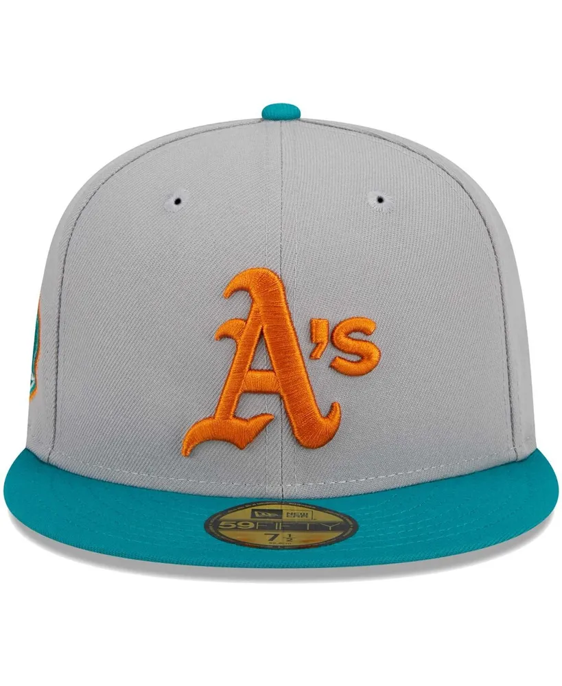 Men's New Era Gray, Teal Oakland Athletics 59FIFTY Fitted Hat