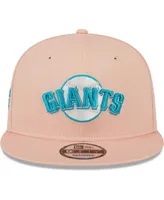 Men's New Era Pink San Francisco Giants Sky Aqua Undervisor 9FIFTY Snapback Hat