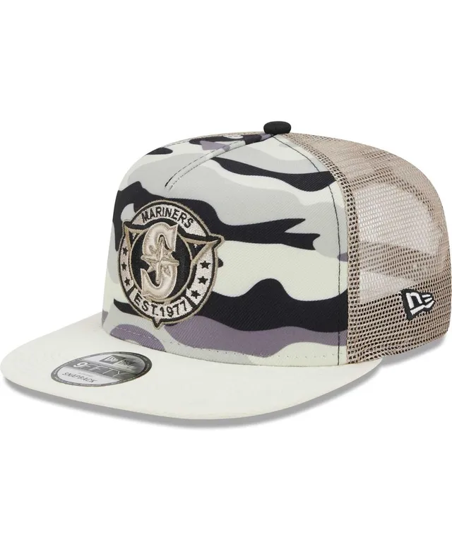 Men's Toronto Blue Jays New Era White Chrome Camo A-Frame 9FIFTY Trucker  Snapback Hat