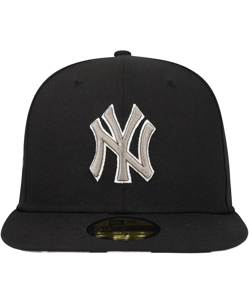 Men's New Era Black York Yankees Chrome Camo Undervisor 59FIFTY Fitted Hat