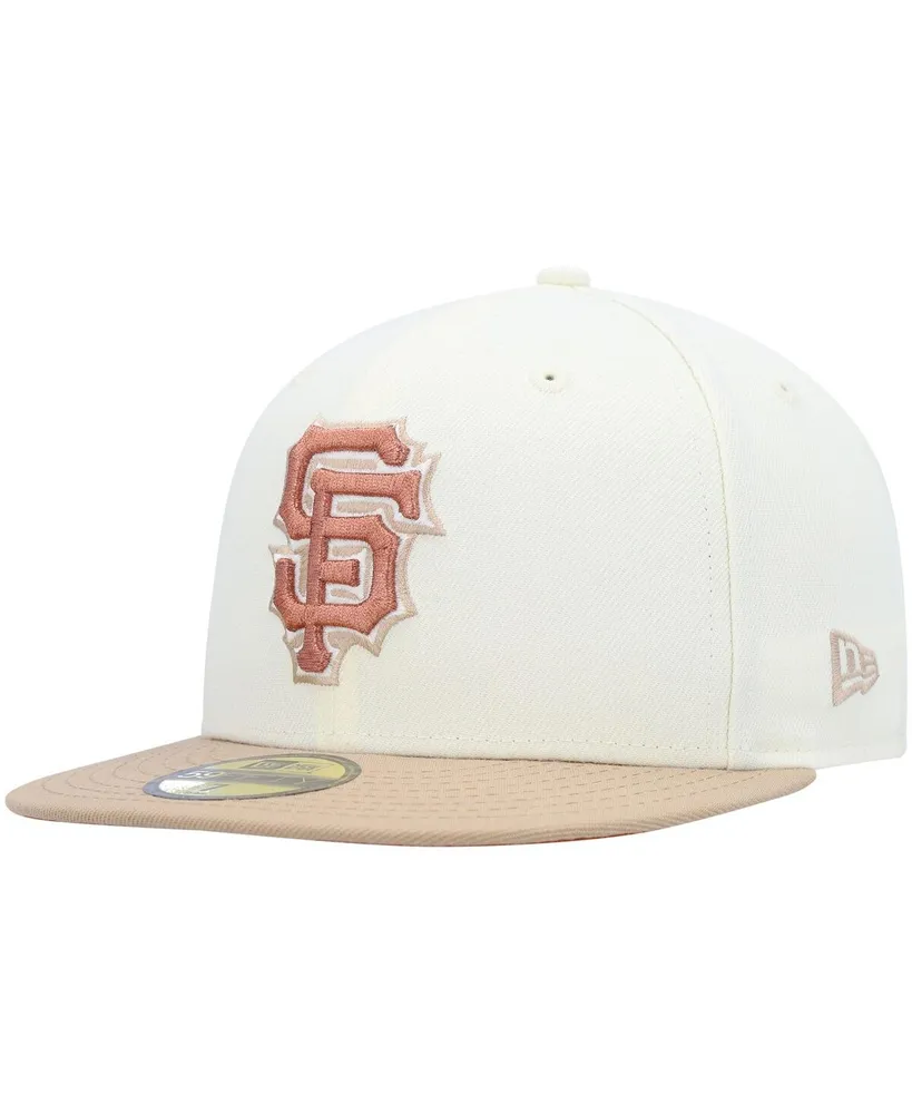 Men's New Era Cream San Francisco Giants Chrome Camel Rust Undervisor 59FIFTY Fitted Hat