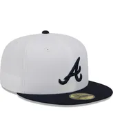 Men's New Era White, Navy Atlanta Braves Optic 59FIFTY Fitted Hat