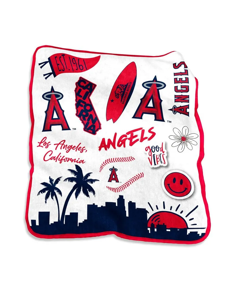 Los Angeles Angels 50'' x 60'' Native Raschel Plush Throw Blanket