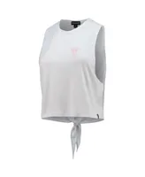 Women's The Wild Collective White Inter Miami Cf Twist Back Tank Top