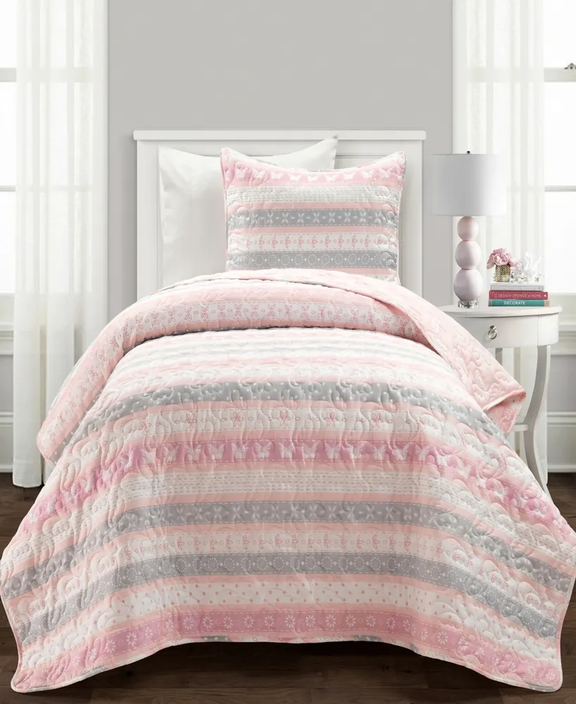 Lush Decor Sara Lily Reversible 2-Piece Quilt, Twin Xl