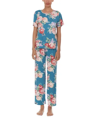 Flora by Nikrooz Women's Julianna 2-Pc. Floral Pajamas Set