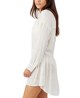 O'Neill Juniors' Spread-Collar Long-Sleeve Tunic Cover-Up