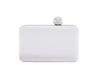 Nina Satin Minaudiere with Crystal Clasp