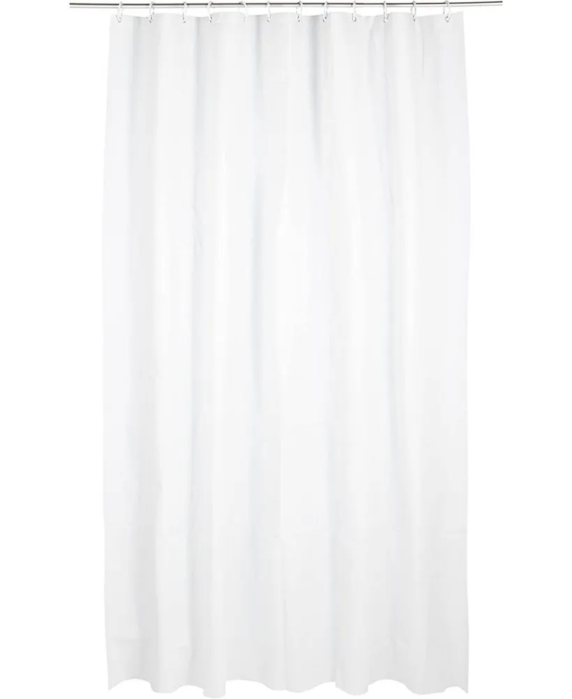 Kate Aurora Hotel Collection Extra Long Heavyweight Peva Vinyl White Shower Curtain Liner - 84 in. Long