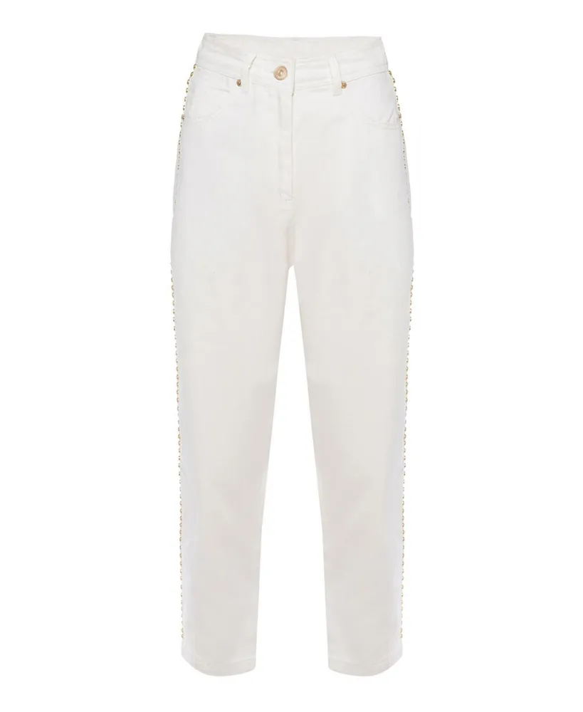 Women's Studded Mom Denim Pants