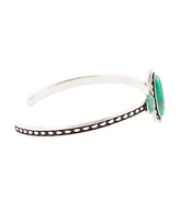 Barse Shield Genuine Lime Turquoise Oval Cuff Bracelet