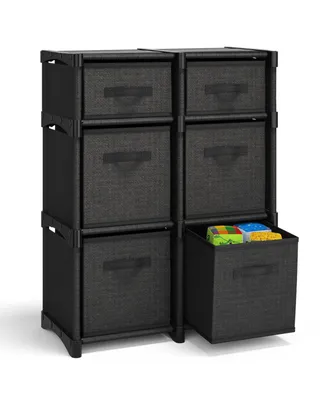 Heavy Duty Cube Storage Organizer with Fabric Bins