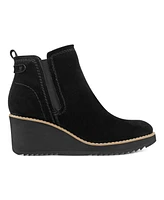 Earth Women's Cleia Slip-On Round Toe Casual Wedge Booties