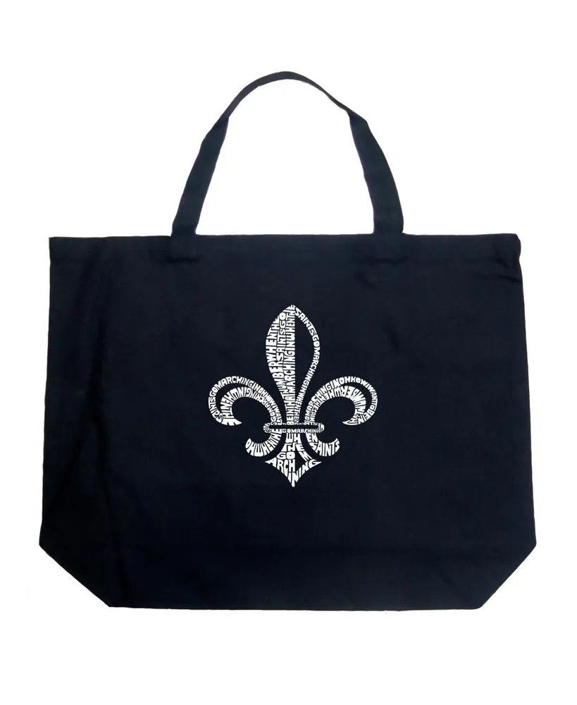 Fleur De Lis - Large Word Art Tote Bag