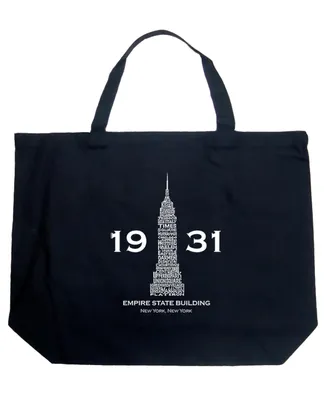 Empire State Building - Large Word Art Tote Bag