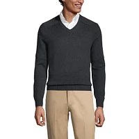 Lands' End Men's Cotton Modal V-neck Sweater