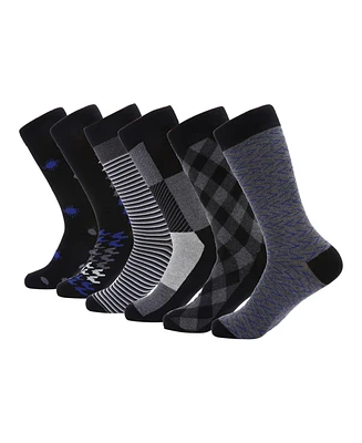 Men's Modern Collection Dress Socks 6 Pack