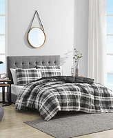 Nautica Cross View Plaid Brushed Micro Suede 3 Piece Comforter Set