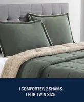 Nautica Beckett Micro Faux Suede To Sherpa Reverse Comforter Sets