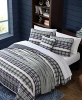 Closeout! Nautica Marina Cove Cotton Reversible 4 Piece Quilt Set, King