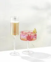 JoyJolt Christian Siriano Chroma Iridescent Champagne Flute Glasses