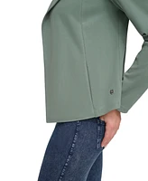 Andrew Marc Sport Women's Sueded Pique Drape Front Cardigan Jacket with Pockets