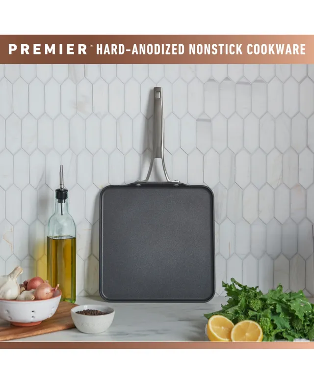 Premier™ Hard-Anodized Nonstick 11-Inch Square Grill Pan