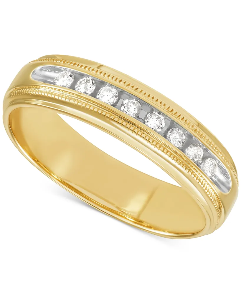 Men's Diamond Wedding Band (1/5 ct. t.w.) in 14k Gold