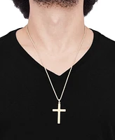 Polished Cross Pendant Necklace in 14k Gold