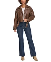 Levi's Women's Cropped Belted Moto Jacket