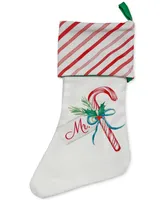 Lenox Mr. & Mrs. 2 Piece Candy Cane Stocking Set