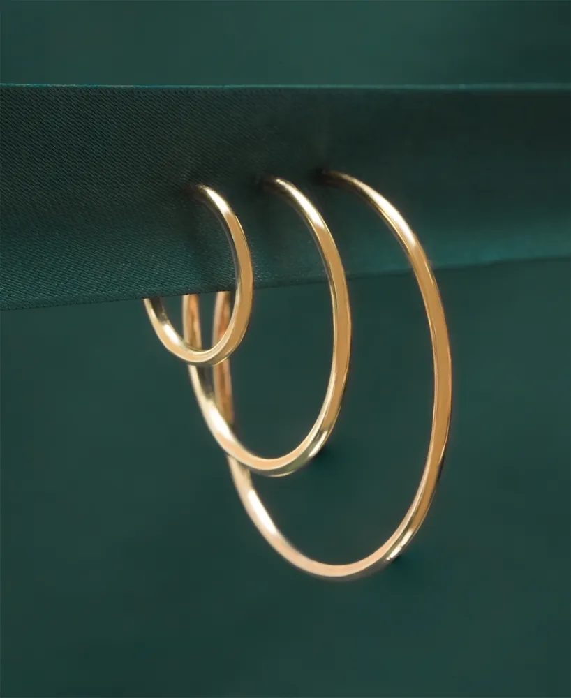 Audrey by Aurate Polished Tube Medium Hoop Earrings in Gold Vermeil, Created for Macy's