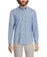 Lands' End Men's Long Sleeve Chambray Shirt