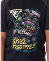 Monster Jam Boys Skull Throttle Truck Shirt And Shorts 2 Piece Pajama Set (Md, 8)