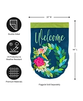 Evergreen Flower Garden Burlap House Flag 28 x 44 Inches Outdoor Decor for Homes and Gardens